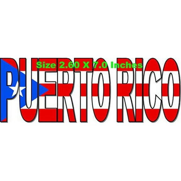 Puerto Rico Flag Sticker (Pack Of 2) Vinyl Decal Puerto Rican Flag