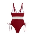 thumbnail image 5 of GZWYHT Maillot de Bain pour Femmes Maillots de Bain pour Femmes Maillot de Bain Conservateur Maillot de Bain Gainant pour Femmes Ensembles Maillot Froncé avec Coussinet de Poitrine Maillot de Bain une Pièce Femmes Maillots de Bain Gainants Rouge P, 5 of 5