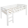 thumbnail image 6 of Twin Wood Loft Bed Low Loft Beds with Ladder,Twin, 6 of 7