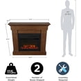 thumbnail image 4 of Real Flame Crawford 48" Slim Electric Fireplace in Chestnut Oak, 4 of 9