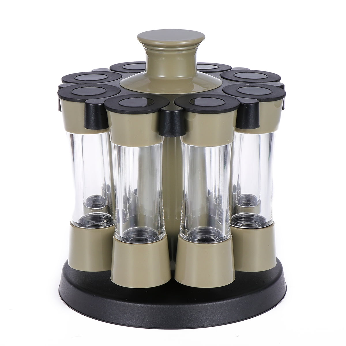 Plastic Rotary Dispensers Stand Set Seasoning Bottle Box for Sauce