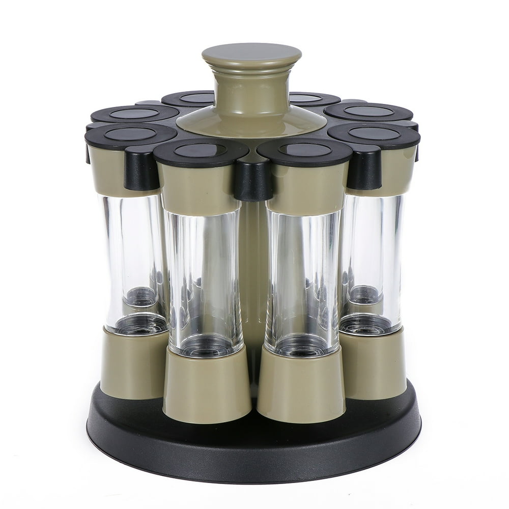 Plastic Rotary Dispensers Stand Set Seasoning Bottle Box for Sauce