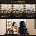 thumbnail image 4 of Corner Vanity Desk with Mirror and Lights, Makeup Vanity with Charging Station, 5 Drawers, Shelves and Stool for Bedroom, 4 of 7