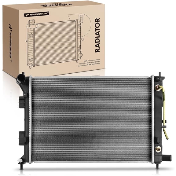 A-Premium Engine Coolant Radiator Assembly with Transmission Oil Cooler Compatible with Hyundai Elantra 2011 2012 2013 & Kia Soul 2012 2013, Automatic Transmission, Replace# 253103X100