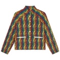 thumbnail image 4 of Jackets for Women Winter Coat Jackets Flannel Stand Collar Jacket(Rainbow Giraffe Pattern,Size:S-4XL), 4 of 7