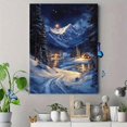 thumbnail image 4 of Qisvanset Framed Canvas Wall Art 12x16 Inch Silent Night Starry Forest Christmas Nature Wall Art, 4 of 5