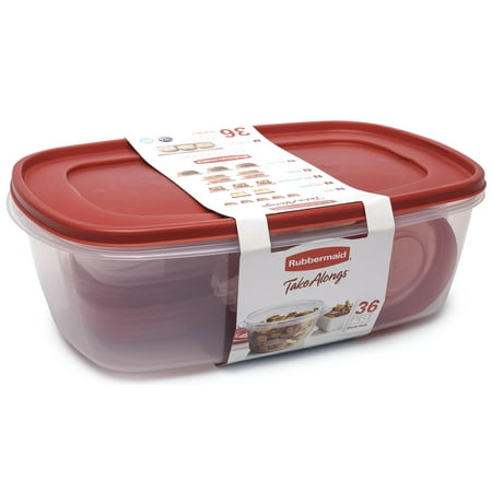 Rubbermaid TakeAlongs Food Storage Container, Set of 36