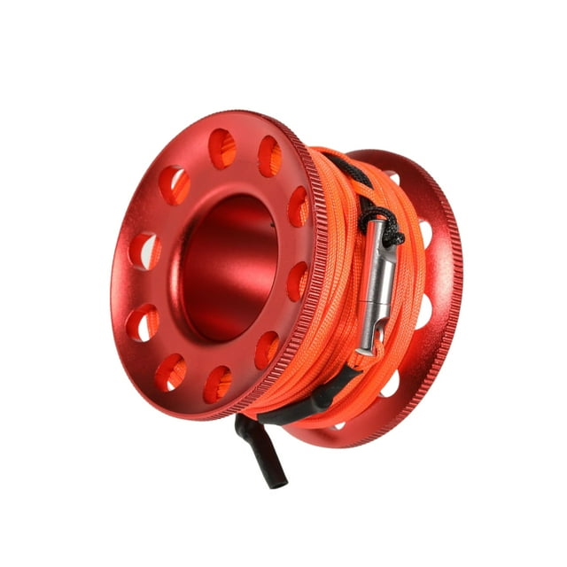 Xingzhi Dive Reel Professional Safety High Density Rope Lightweight Tech Spool with Snap Hook Swimming Accessories Equipment Red