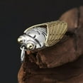 thumbnail image 6 of K-KED Real Solid 925 Sterling Silver Men Women Lucky Gift Glossy Cicada Pendant, 6 of 8
