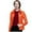 Orange, variant on Women's Lightweight Warm Puffer Jacket – Windproof Winter Coat with Recycled Insulation, Slim Short Down Outerwear, Packable with Storage Bag, Solid White