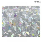 Wishwin 3D Window Glass Film Sticker Stained Anti UV Self-adhesive Rainbow Sticker Cling For Home Decor