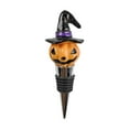 thumbnail image 1 of Bouchon d'Halloween en Métal et Résine avec Chapeau Design Citrouilles pour Fête Bouteille Décorative Scellée Bouchon de Citrouilles d'Halloween Sacs Réutilisables en Silicone pour Sandwich Sacs de Rangement pour Sandwich Congélateur, 1 of 4