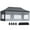 Black, variant on Outsunny 20' x 10' Pop-Up Canopy Instant Tent Shelter w/ Roller Bag, White