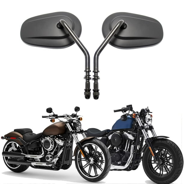 Espejos retrovisores de motocicleta de 8 mm para Harley Davidson Sportster