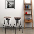 thumbnail image 4 of Swivel Industrial Bar Stool Kitchen Dining Chair Adjustable Height Pinewood Top with Footrest, 4 of 7