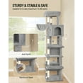 thumbnail image 3 of Large Cat Tree Tower with Large Top Perch, Washable Cushion, Suitable for Multiple Cats, 3 of 10