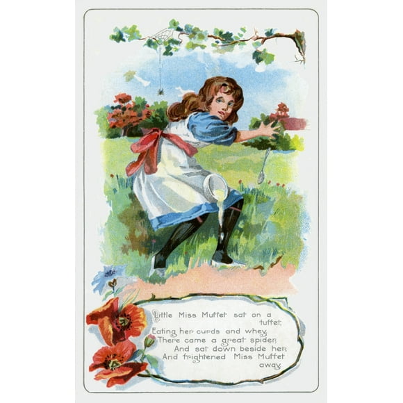 Little Miss Muffet Poster Print By Mary Evans Picture Librarypeter & Dawn Cope Collection (18 X 24)