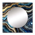 thumbnail image 2 of Designart "Gold Blue Geode Gems Mineral Radiance" Stone Geode Square Mirror For Wall Decor - Large Gold Square Mirror Printed Wall Decor - Traditional Square Living Room Mirror, 2 of 5