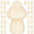 thumbnail image 4 of Raindrops 60Pcs Wooden Mushroom Models Khaki 3.2X2Cm for DIY Handicrafts and Decoration, 4 of 8