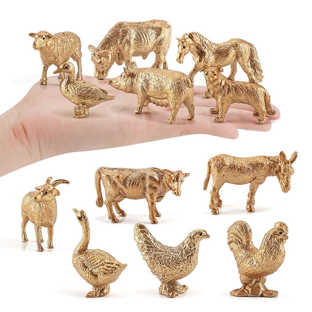 Juego de muñecas Jadeshay Modelo de animales de granja 12 piezas PVC