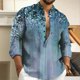 thumbnail image 1 of Men Casual Long Sleeve Button Down Henley V Neck Shirt Tops Blouse Dress Shirt, 1 of 8
