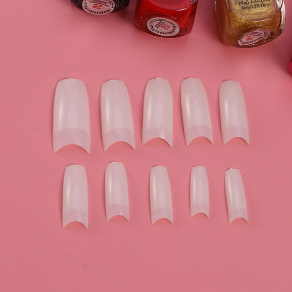 HINTRMENT 500Pcs French Tip Fake Nails Short Full Cover Nail Tips For Costume Ball And Christmas