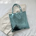 thumbnail image 4 of Bolsa Para Las Axilas Bolso de mano de mujer de gran capacidad de cuero de PU brillante informal para mujer (azul) Likrtyny Para Estrenar, 4 of 9