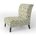 thumbnail image 3 of Designart "Simplicity In Yellow And Green Florals" Yellow Floral Upholstered Accent Chair - Cottage Arm Chair For Living Room, 3 of 7