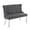 Gray-Silver Legs, variant on HUMEHA 45.6" Velvet Dining Loveseat Bench, Tufted Wing Back with Silver Stainless Steel Legs, Mid-Century 2-Seat for Dining Room, Gray