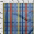 thumbnail image 2 of oneOone Silk Tabby Grayish Blue Fabric Madras Check Sewing Craft Projects Fabric Prints By Yard 42 Inches Wide, 2 of 4