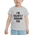 thumbnail image 2 of I'm Silently Judging You Funny Toddler T-Shirts for Boys Girls (Gray, Youth S), 2 of 5