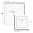 thumbnail image 3 of Fun Express White with Silver Square Edge Rim Plastic Dinnerware Value Set (120 Dinner Plates + 120 Salad Plates), 3 of 7