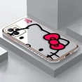 thumbnail image 3 of Pink Art Hello Kitty Cat Cover Smooth E-TPU Phone Case REALME GT 2 NEO3 MASTER 7 8 8I 9 9I 10 11 PRO C30 C33 C35 C53 C55 5G Case, 3 of 5