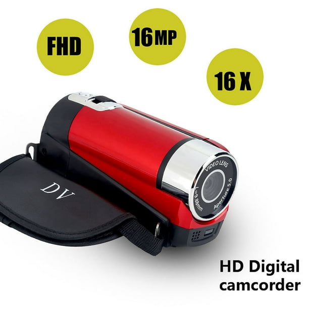 Videocámara ANGGREK grabadora digital con Rotación de 270 grados y alta definición 16X