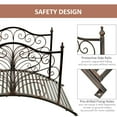 thumbnail image 5 of Outsunny 4’ Metal Arch Backyard Garden Bridge with Safety Siderails, Delicate Scrollwork, & Easy Assembly, Black Bronze, 5 of 6