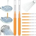 thumbnail image 1 of Shower Head Cleaning Brushes, Shower Head Cleaner Needle Pick Small Brush Cleaner Tool Nozzle Build Up Calcium Removal Pin Cleaning Brush for Showerhead Keyboard Pipe Car Washer Small Holes Gap Nozzle, 1 of 5