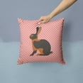 thumbnail image 2 of Carolines Treasures BB7963PW1414 Tan Rabbit Pink Check Fabric Decorative Pillow, 14 x 14 in., 2 of 4
