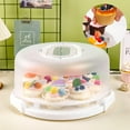 thumbnail image 5 of TEXIJUSO White Cake Containers with Lids Round Plastic Cupcake Holders 4-in-1 Multipurpose Cake Carrier Holder for 11 Inch Cake Pies Cupcake Eggs Fruit or Snack Transport, 5 of 6