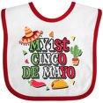 thumbnail image 3 of Inktastic My 1st Cinco De Mayo with Sombrero Red Chili Pepper Taco and Cactus Boys or Girls Baby Bib, 3 of 4