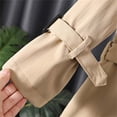 thumbnail image 6 of DJDLJWCJ Teen Girls Trench Coat (1-12) Double Breasted Mid-Length Cotton Spring Fall Casual Outerwear with Pockets Khaki Size 14, 6 of 9