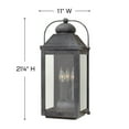 thumbnail image 2 of 3 Light Large Outdoor Wall Lantern in Traditional Style 11 inches Wide By 21.25 inches High-Aged Zinc Finish-Led Lamping Type Bailey Street Home, 2 of 5