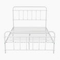 thumbnail image 4 of Full Size Metal Bed Frame with Headboard and Feetboard, No Spring Box Needed, White, 4 of 7