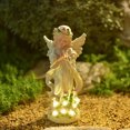 thumbnail image 4 of Solar Light Angel Figurines Grave Decorations for Cemetery, Praying Angel Statue with Flowers for Outside Angel Light Garden Decorations, 4 of 9