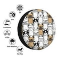 thumbnail image 4 of Sikiie French Bulldog 2 PVC Leather Spare Tire Wheel Cover Spare Tire Cover, for Car Truck SUV Camper Trailer Universal Fit(14-17in)-16 inch, 4 of 6