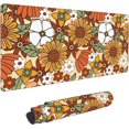thumbnail image 1 of Gaming Mouse Pad,Desk Mat Extended Large Retro Floral Sunflowers Mouse Pad Mat with Non-Slip Base Stitched Edges Mousepad for Computer,Office,Keyboard and Laptop 31.5''''×15.7''''×0.12'''', 1 of 5