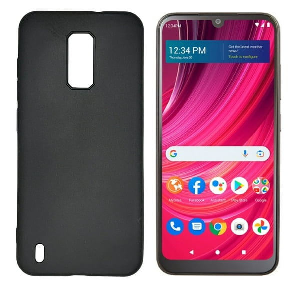 For Blu View 4 B135DL TPU Flexible Skin Cover Cell Phone Case - Black