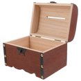thumbnail image 2 of Alcancía de madera con cerradura, caja de dinero multiusos, caja de almacenamiento de joyas, caja de ahorro de dinero de estilo retro, 2 of 8