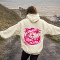 thumbnail image 6 of larppty Puff Graphic Oversized Hoodies for Women Teen Girls Kids Trendy Cute Preppy Sweatshirt Long Sleeve Y2K Tops with Pockets Beige, M, 6 of 6
