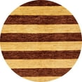 thumbnail image 1 of Ahgly Company Indoor Round Abstract Orange Abstract Area Rugs, 6' Round, 1 of 6