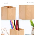 thumbnail image 2 of Pen Organizer Wooden Pencil Holder for Desk Pen Storage Holder Home Office Supplies (Black walnut)C, 2 of 6